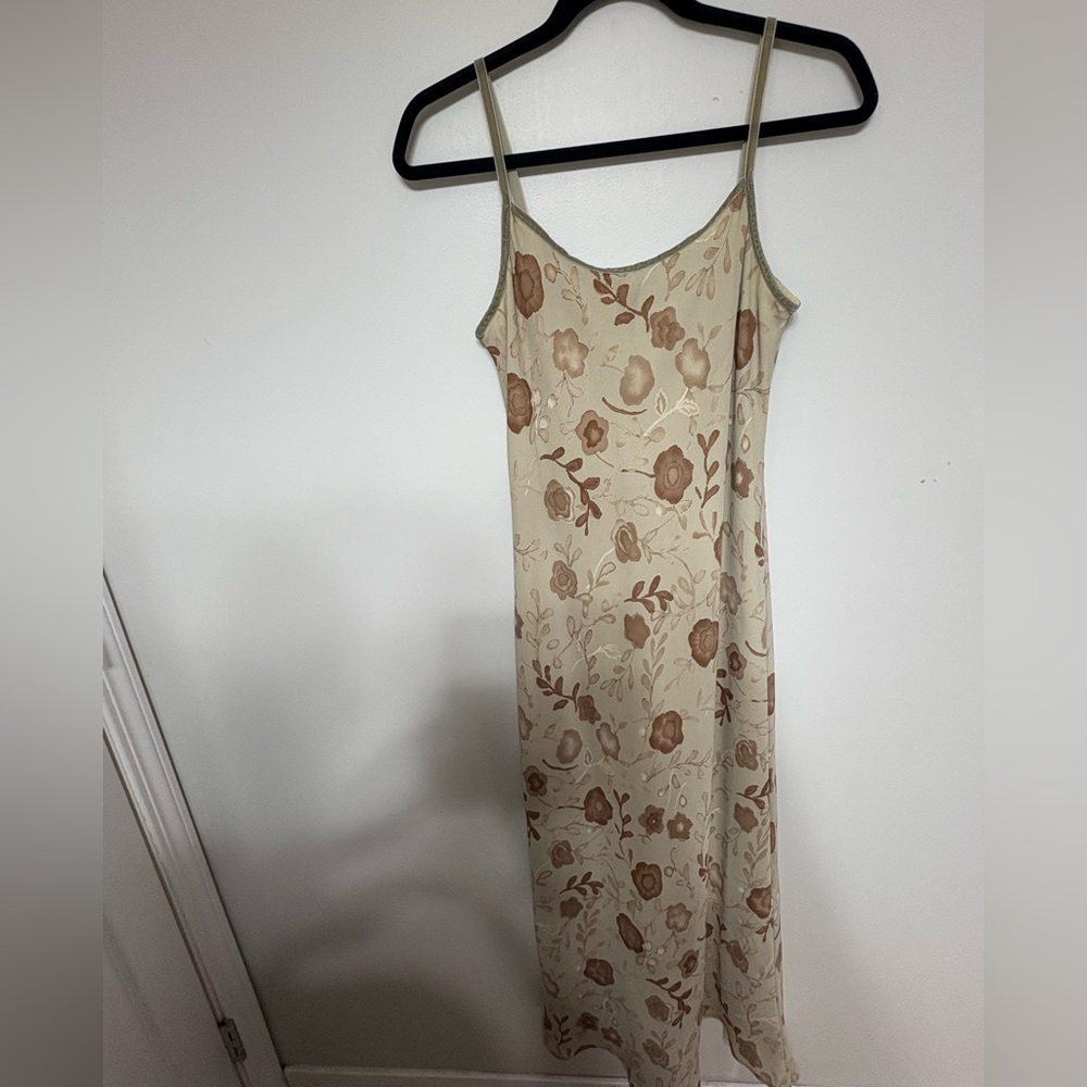 VTG Floral Spaghetti Strap Maxi Dress - Picture 1 of 5